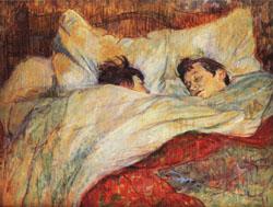 Henri De Toulouse-Lautrec The bed Sweden oil painting art